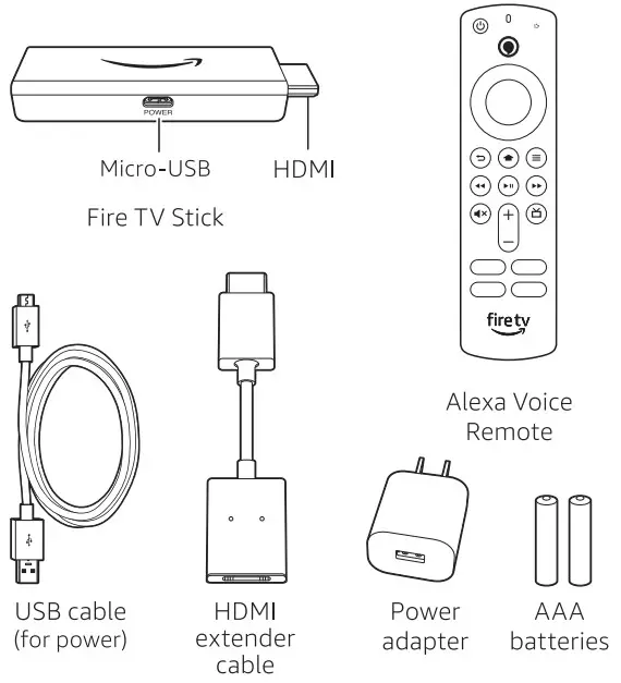 amazon 22-003641-01 Fire TV Stick with Alexa Voice Remote - REMOT
