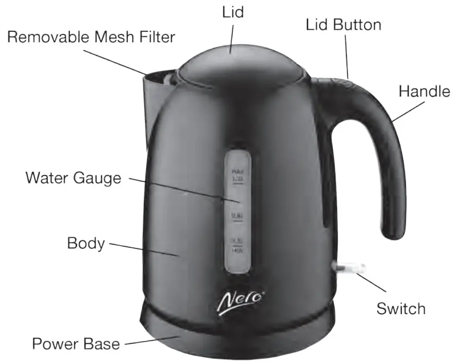 Nero 740061 Studio 1.2 Litre Kettle - overview