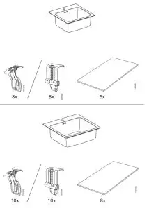 IKEA LANGUDDEN Stainless Steel Inset Sink - FIG 1