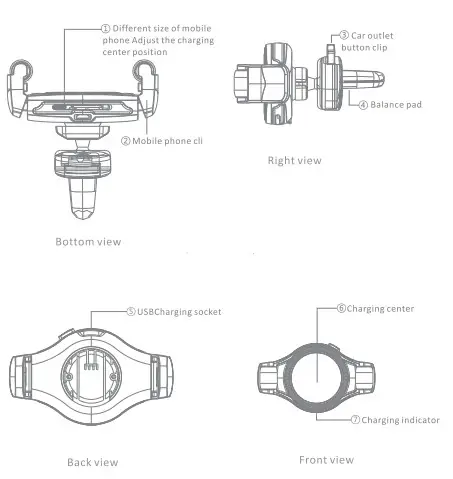 Shenzhen Lizi Technology V002 Car Wireless Charger - Product