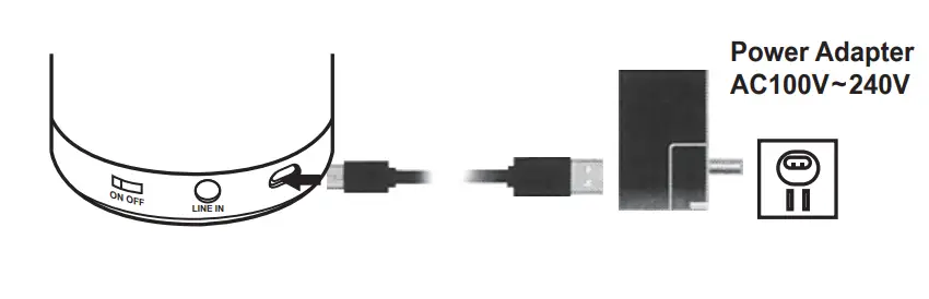 Ningbo Cstar Imp Exp 0089 Illuminating Wireless Speaker - Power Adapter