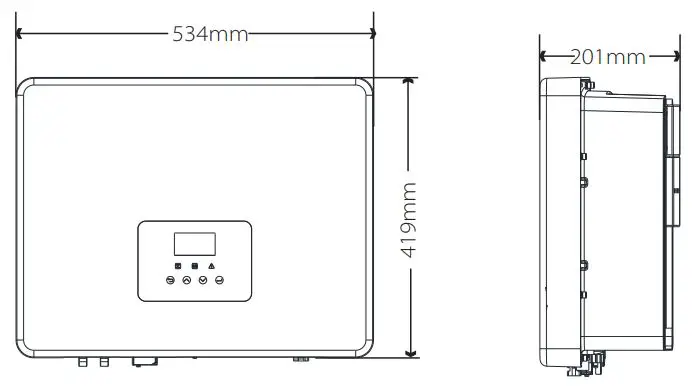SOLAX X3 Series Solar Inverter User Manual - Dimension