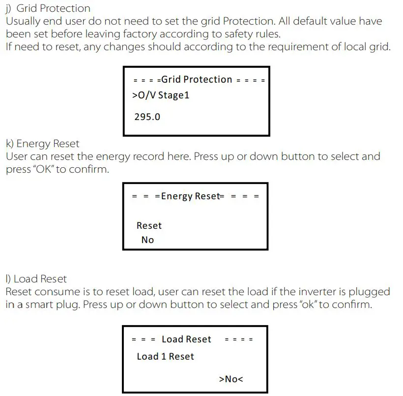 SOLAX X3 Series Solar Inverter User Manual - Grid Protection
