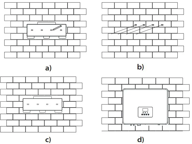 SOLAX X3 Series Solar Inverter User Manual - Match the inverter with wall bracket