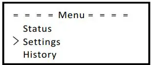 SOLAX X3 Series Solar Inverter User Manual - Menu interface