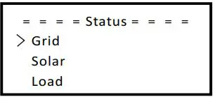 SOLAX X3 Series Solar Inverter User Manual - Status