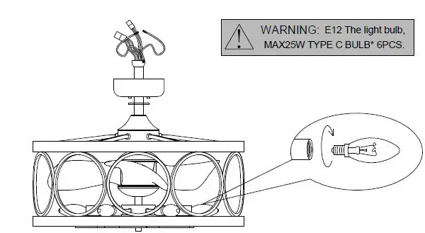 WAREHOUSE DW01W01 25 Inch Ceiling Fan-11