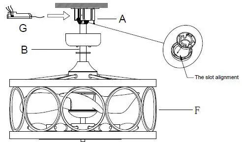 WAREHOUSE DW01W01 25 Inch Ceiling Fan-12