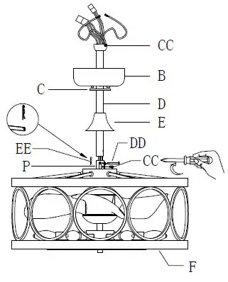 WAREHOUSE DW01W01 25 Inch Ceiling Fan-7