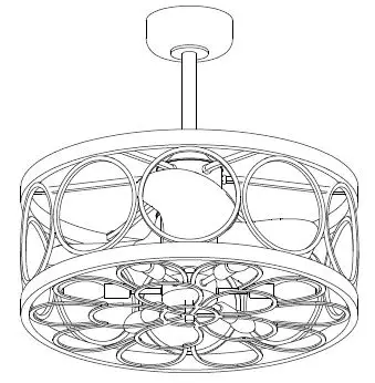 WAREHOUSE DW01W01 25 Inch Ceiling Fan