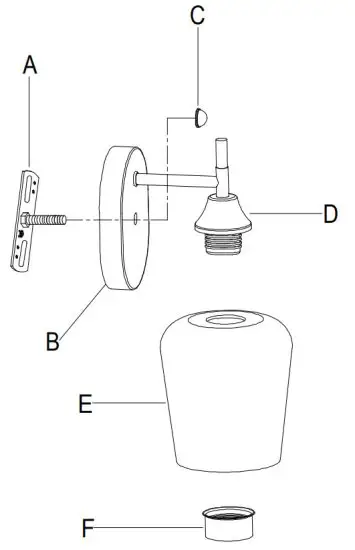 HAMPTON BAY GS W070803BN 1 Light Sconce - PACKAGE CONTENTS