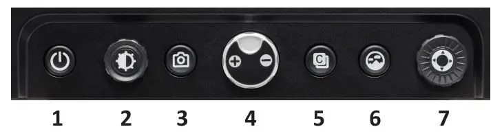 APH Jupiter Portable Magnifier - Power on off button