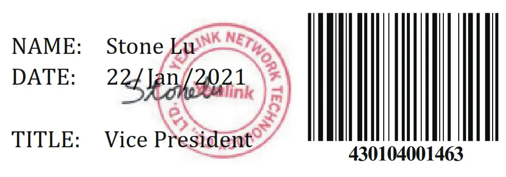 Yealink BTH58 Bluetooth Handset - bar coad