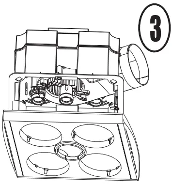 ventair H4W 3 in 1 Bathroom Fan Heat and Light - 3