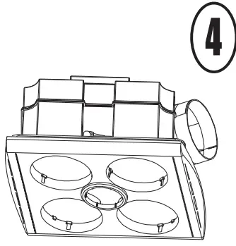 ventair H4W 3 in 1 Bathroom Fan Heat and Light - 4