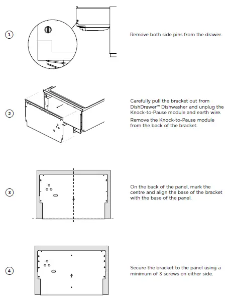 FISHER - PAYKEL -DD60STX6I1- Integrated -Single- DishDrawer -Dishwasher- fig 22
