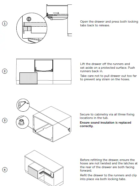 FISHER - PAYKEL -DD60STX6I1- Integrated -Single- DishDrawer -Dishwasher- fig 25