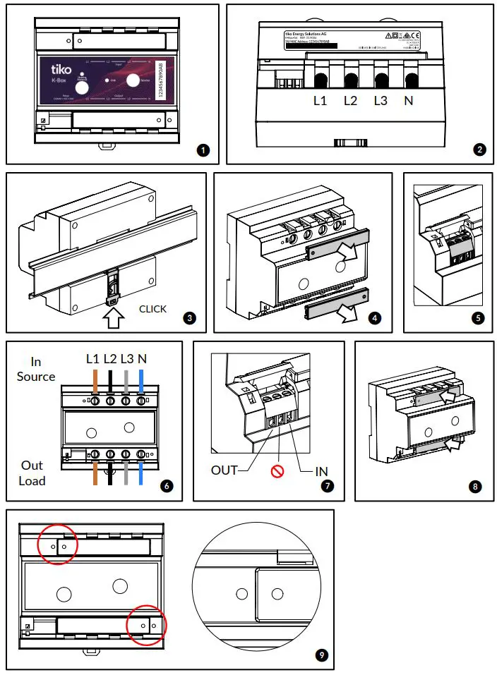 tiko K-Box A7 Class B Three-Phase Meter with Switch User Manual - K-Box A7 User's Manual
