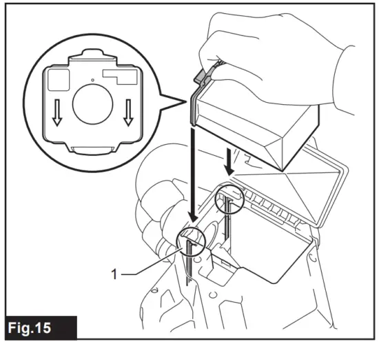 Installing the paper filter