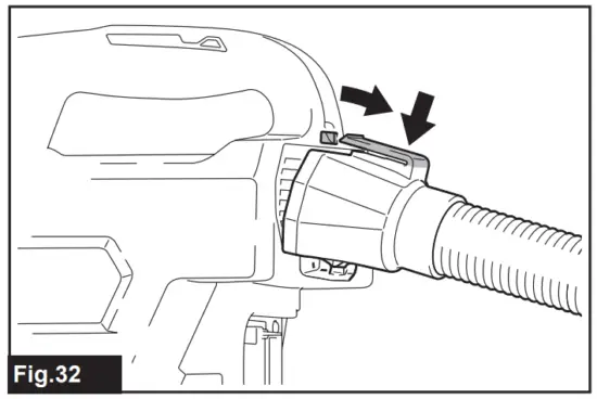 Installing or removing the blower attachment