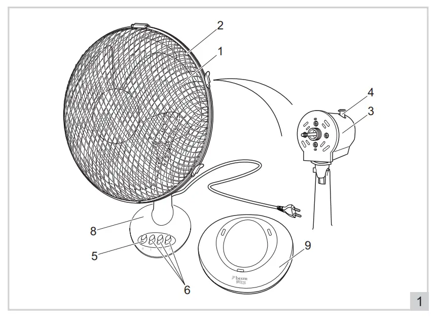 bESTRON-DDF35W-Desk-Fan-FIG-1