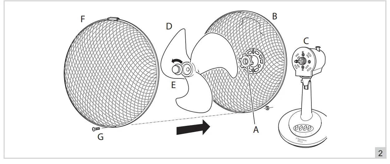 bESTRON-DDF35W-Desk-Fan-FIG-2