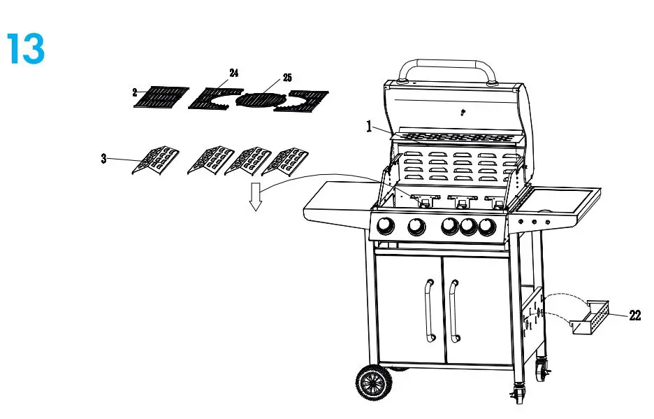 KLARSTEIN 10034710 TOMAHAWK Gas Grill Instruction Manual - INSTALLATION