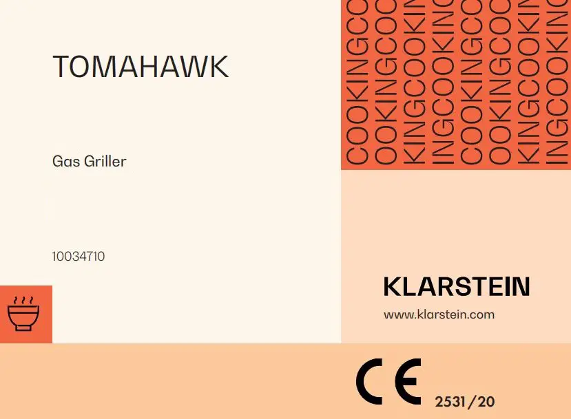 KLARSTEIN 10034710 TOMAHAWK Gas Grill Instruction Manual
