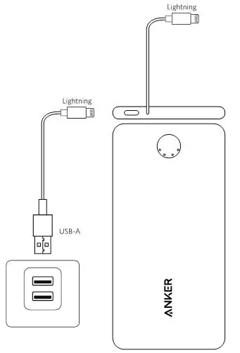 ANKER Slim 5K Built-In Lighting Connector - Recharging Your Powercore