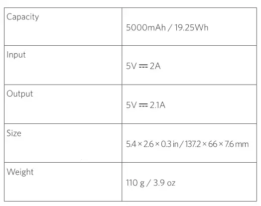 ANKER Slim 5K Built-In Lighting Connector - Specifications