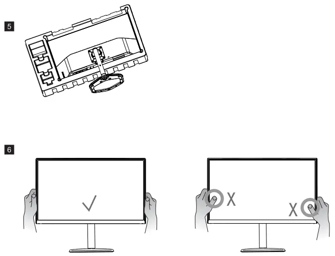 Connect the monitor to the base