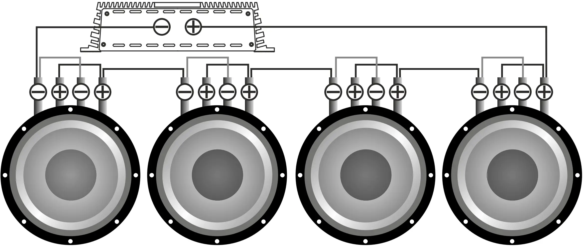 Subwoofers in series coils in parallel