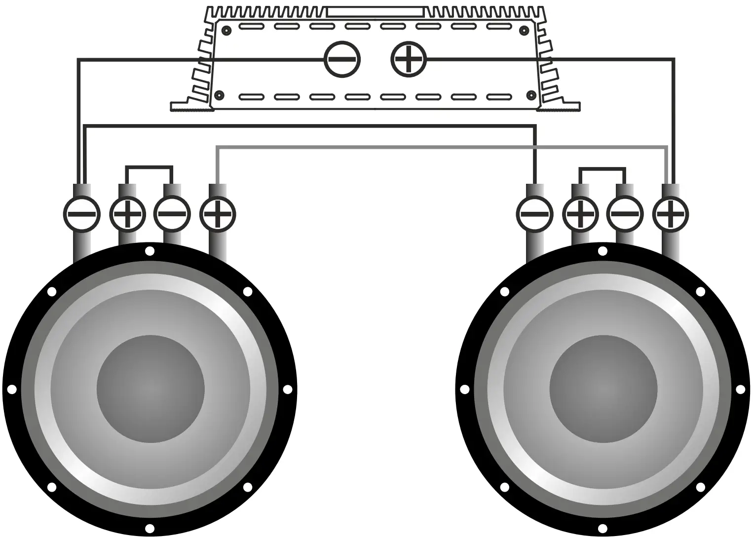Subwoofers in parallel coils in series