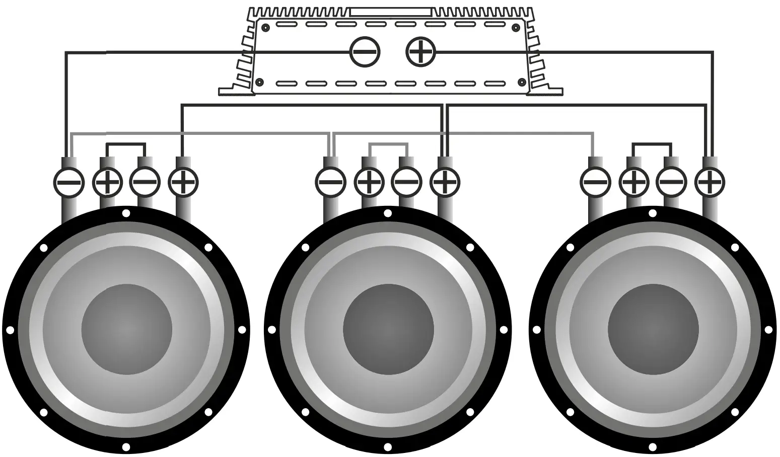 Subwoofers in parallel coils in series