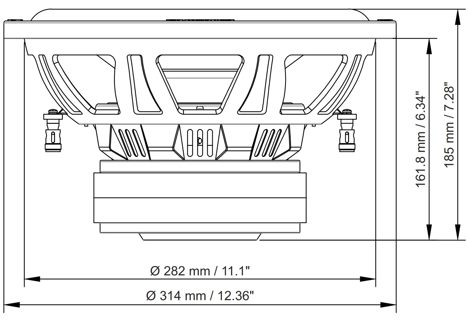 MF-12R D2/D4 Dimensions