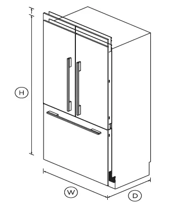 FISHER -PAYKEL-RS36A80J1-N-36-Inch-Integrated-French-Door-Refrigerator Freezer-fig-1