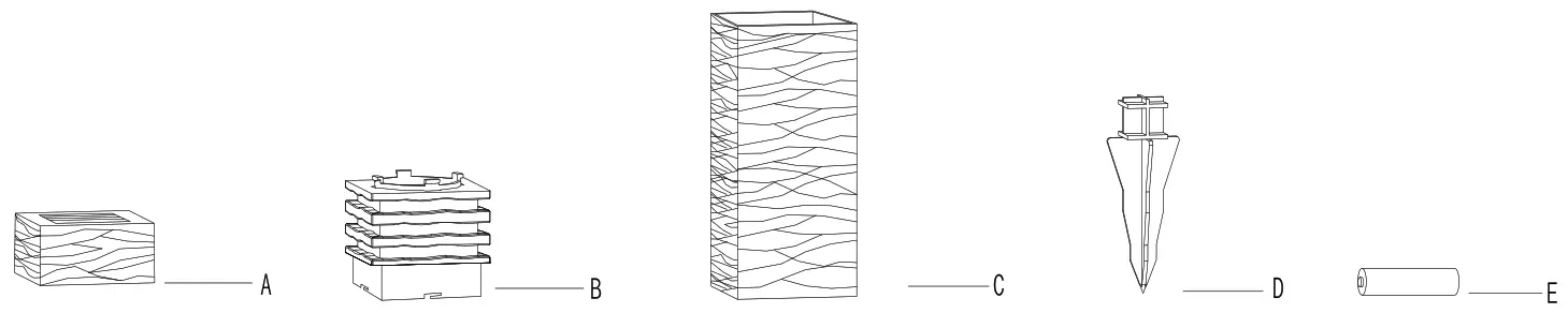 HAMPTON BAY 50313 Rock Pillar Solar Path Light - fig2