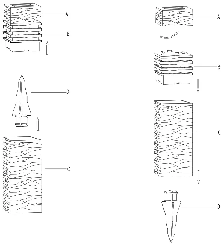 HAMPTON BAY 50313 Rock Pillar Solar Path Light - fig3