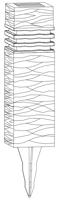 HAMPTON BAY 50313 Rock Pillar Solar Path Light