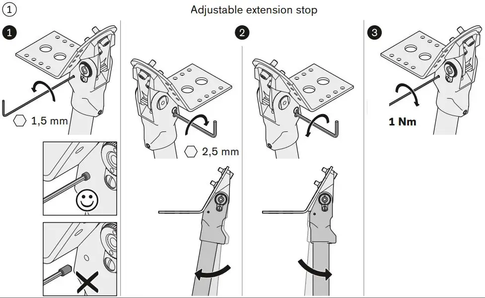 ottobock 7E8 Walking Prosthetic Hip Joint Instructions - Bench alignment of the prosthesis