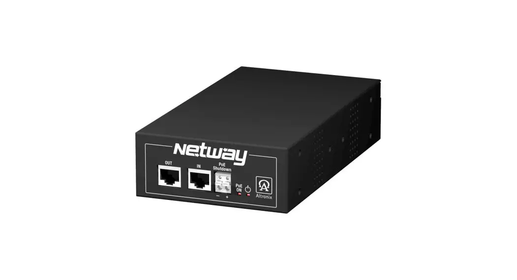 Altronix Netway1 Single Port Poe Injector For Standard Network Infrastructure Installation Guide