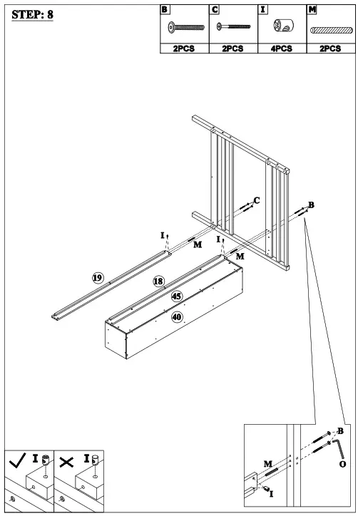 GOJANE GX000937LWYAAP Espresso Twin Over Full Bunk Bed with Staircase and Built In Storage Cabinets - step5