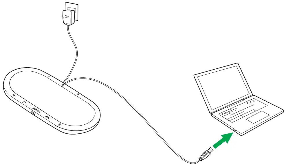 Jabra N45657 Speak 810 Bluetooth Speakerphone - USB cable