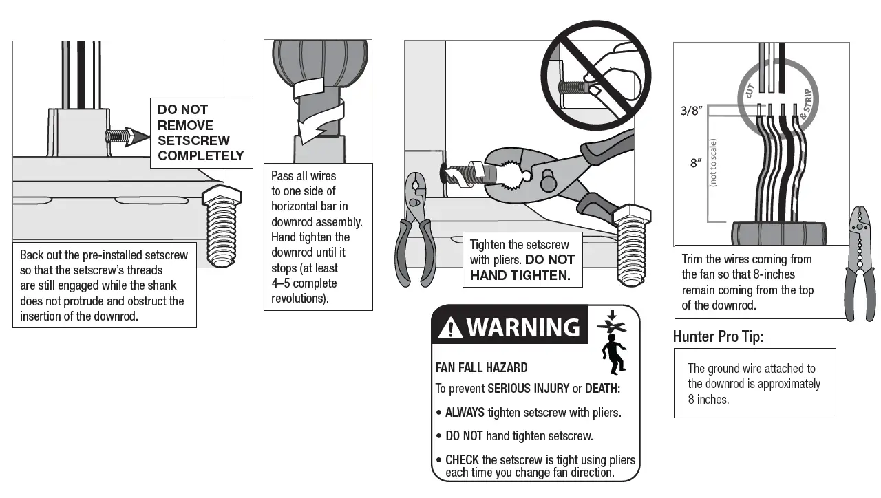 Hunter 50962 Mosley Outdoor 52 Inch Ceiling Fan FIG 11