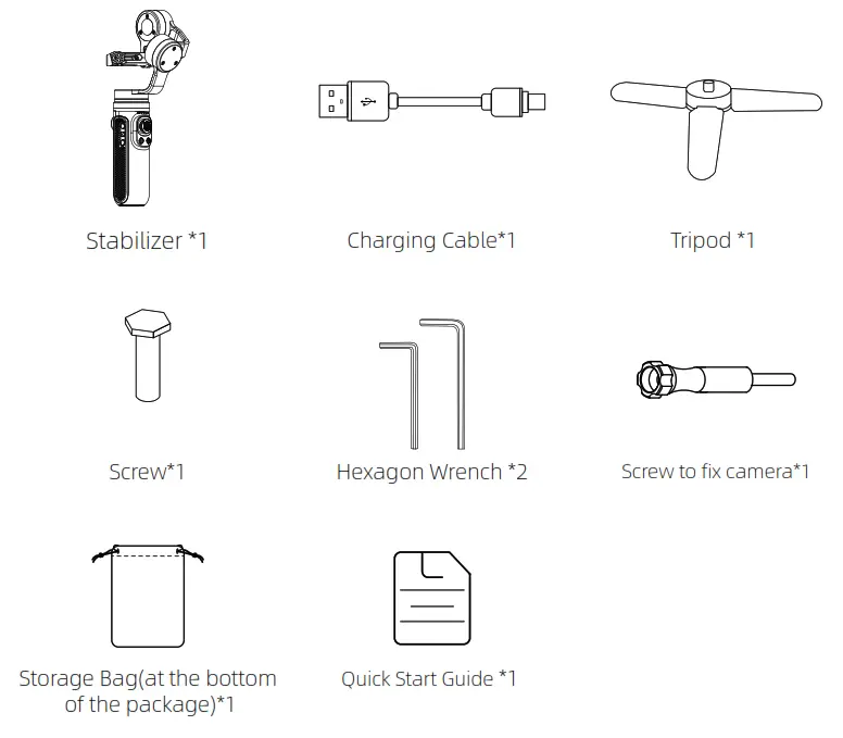 INKEE Falcon Gimbal - Product Contents