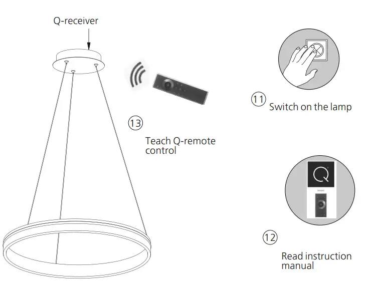 Paul Neuhaus 8411 13 Q VITO LED anthracite Pendant Light - 1