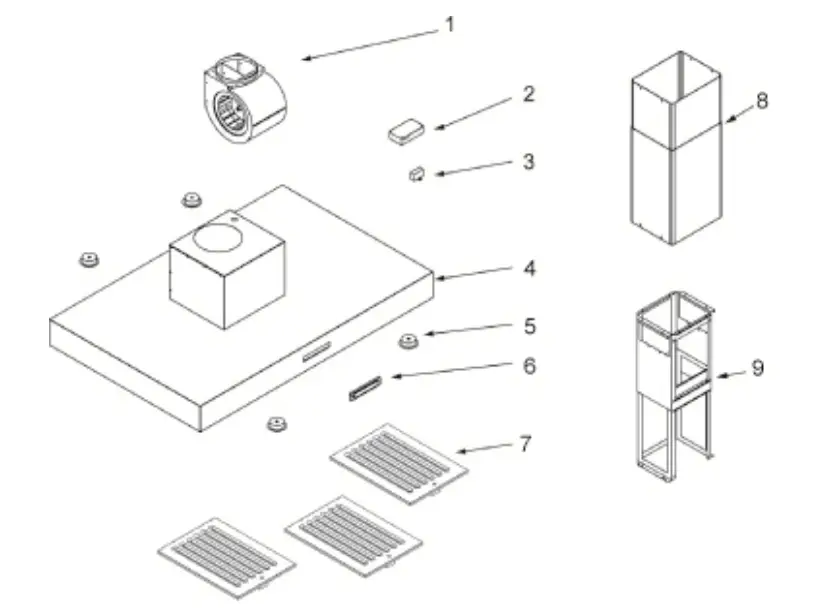WINDSTER WS-63TB42SS Stainless Steel Island Hood - fig 6