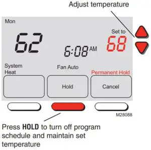 FIG 13 Program schedule override (permanent)