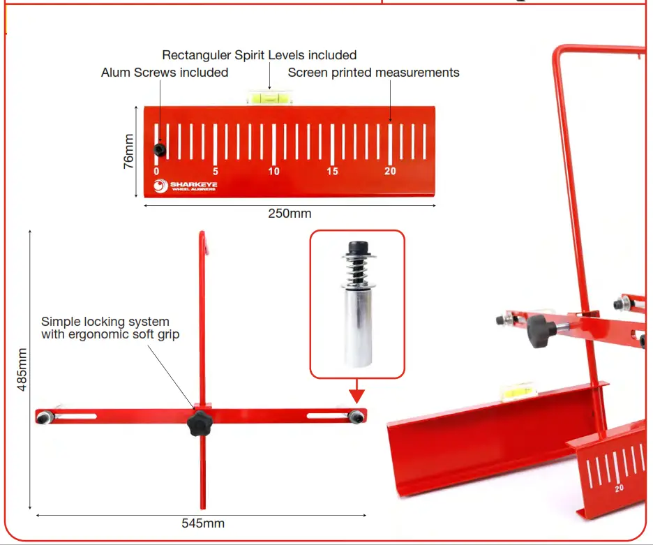 BUFFALO HGSSLA Truck Single Steer Laser Wheel Alignment Gauges - 3