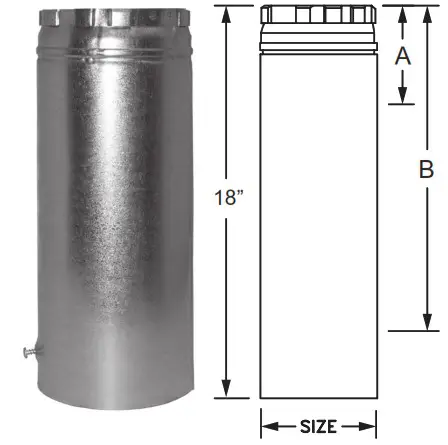 SELKIRK R Type B Gas Vent Large Diameter - Adjustable Length